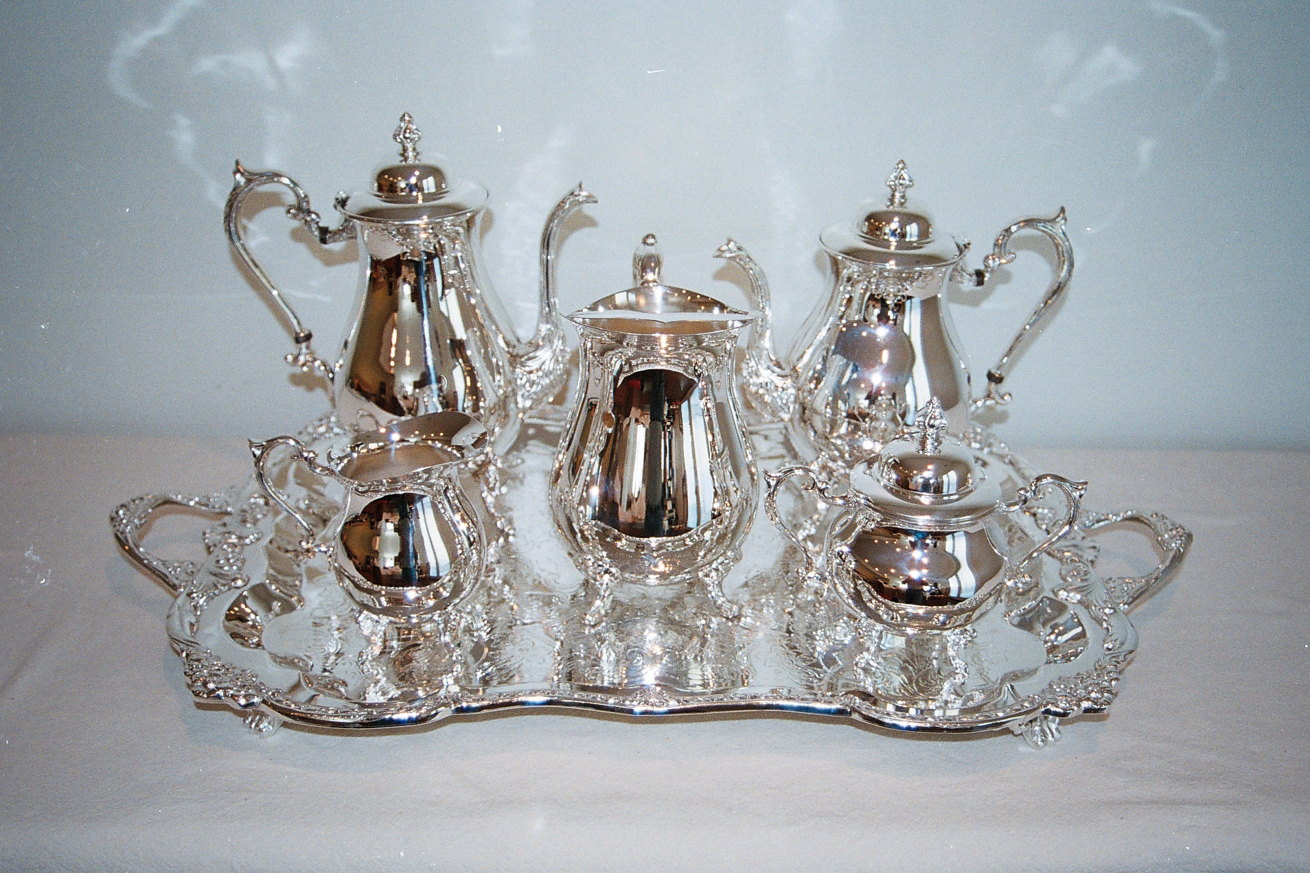 Silver Tea Set After